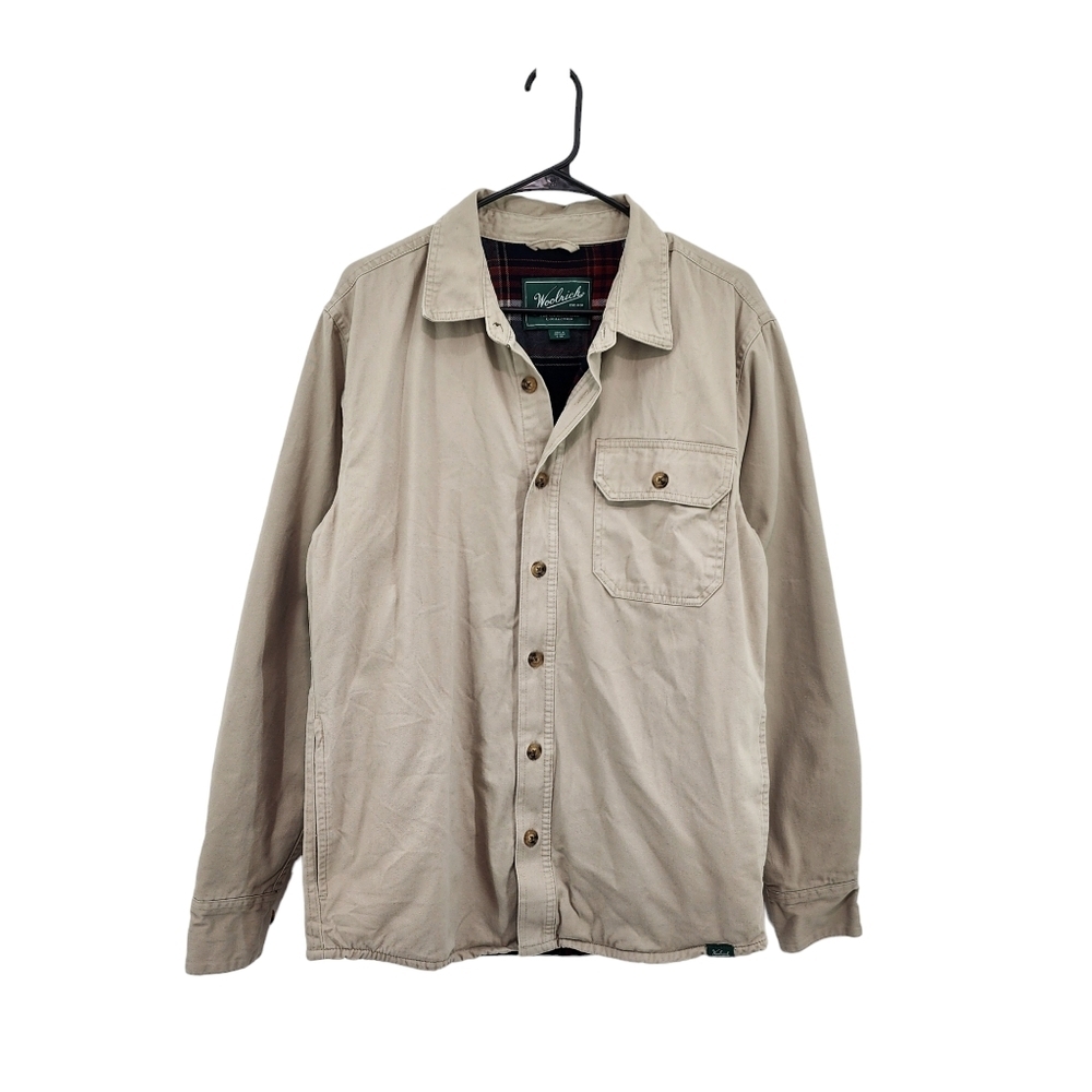 Woolrich Men's Cotton Button Up Flannel Lined Shirt Jacket - S